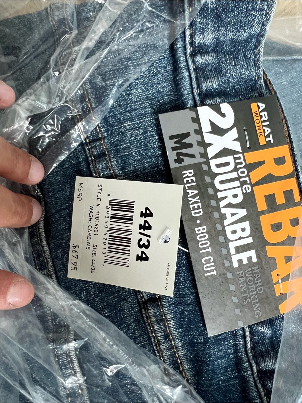 Ariat Rebar M4 Relaxed Boot Cut Men’s Jeans - Blue